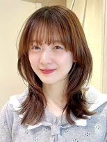 メゾンドイギー(MAISON de IGGY) 大人ガーリー透明感ブラウンくびれミディアムレイヤーカット