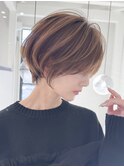 大人ガーリー/ダークアッシュ/似合わせ/レイヤーショート☆251