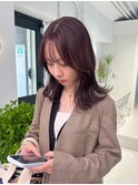似合わせカットブラウンカラー[表参道ブリーチなし縮毛矯正]