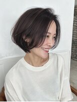 アブニール 柏たなか店(AVENIR)&nbsp;ダークパープル/ナチュラルショート/夏のヘアアレンジ/柏たなか