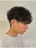 MEN’S/リバースセンターパート/ニュアンスパーマ/伊勢崎