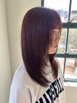エクファ ヘア リゾート 大津 瀬田店(ex-fa hair resort) ミルクティーブロンド/ダークブルー/デジタルパーマ/大津/瀬田