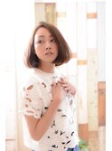 *pesca*小顔ふわミディメルティカラー抜け感スタイル