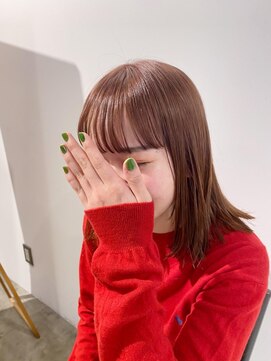 ナヌーク シブヤ(nanuk shibuya) ワンブリーチしてオレンジベージュ