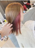 【30代40代のママ&大人女子】インナ―カラー×オシャレボブ