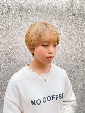 ルーカス(LUCAS) キャメルベージュ×マッシュショート
