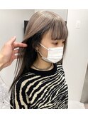3105プラチナグレージュバイカラーハイライトグラデーション