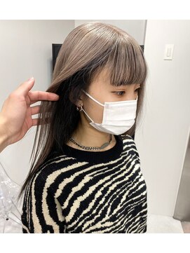 ベレーザ 渋谷(BELEZA) 3105プラチナグレージュバイカラーハイライトグラデーション