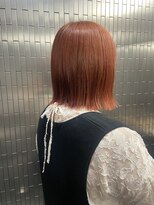 ボアップ 京橋店(boappu)&nbsp;#オレンジカラー#レッドオレンジ#ぷつっとボブ