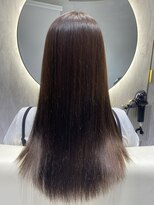 くすみブラウン×ロング