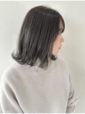 【FOLK】赤みなし透明感ダークグレージュ☆似合わせ外ハネボブ♪