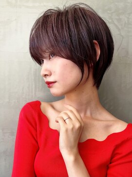 セイドット フクオカ(Say.FUKUOKA) Say.岩井 大人美人ショート×ラベンダーピンク×大人可愛い