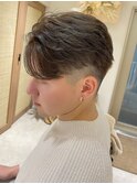 【RYOSUKE】ツーブロック_ブルーアッシュ_メンズカット