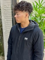 ハヤシ(HAYASHI)&nbsp;メンズカットパーマ ツーブロックマッシュ×スペインカール