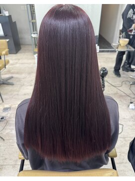 アジールヘア 所沢プロペ通り店(agir hair) イメチェン美髪ワインレッド所沢ラベンダーカラー