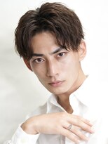 センス 渋谷 宇田川交番前(SENSE)&nbsp;ニュアンスパーマ/センターパート/ダークアッシュ/メンズ