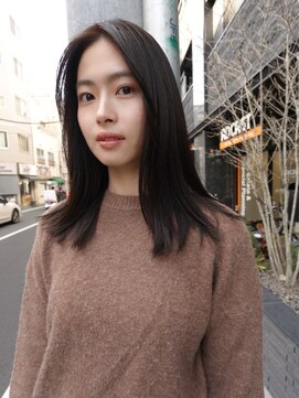 ホネン(honen) 薬院【honen】ミディアムレイヤーウルフ髪質改善メテオカラー