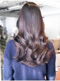 低温デジタルパーマくびれロング顔周りレイヤーパーマ前髪