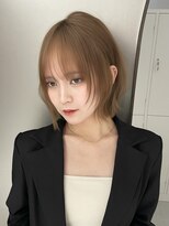 サンドイエナ 横浜店(sand yena)&nbsp;くびレイヤーボブルフネビージュ小顔ワンレンこなれミディ