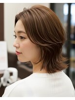 アズグロウヘアー(AS GROW HAIR)&nbsp;柔らかブラウン×くびれボブ
