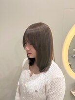 ユニバイリサ 天神大名店(uni by risa)&nbsp;顔周りカット 髪質改善トリートメント ダークカラー 艶髪 20代