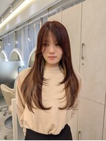 ネモネ バイ ミリー 梅田茶屋町(nemone by milly)&nbsp;韓国風ロングレイヤーカット/2way前髪