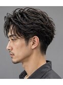 麻布十番/メンズ/ツイストスパイラルパーマ/無造作/刈り上げ
