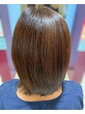 レトロな定番ボブはカラーリングで今っぽ髪に