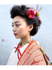 【LA PENSEE】振袖美人のモダンヘアセット×着付★