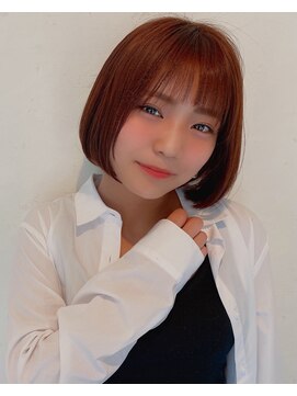 ザブックハンドサロン(The book hand salon) ピンク×ミニボブ