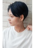 大人可愛い20代30代40代黒髪前下がりショートボブ丸みショート◎