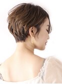 前髪長めレイヤーショート/パーマ/30代40代