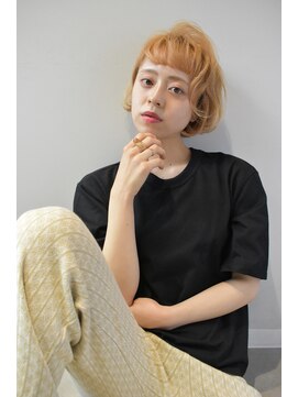 ノーラン(NoLan) オレンジアッシュなハイトーンショートスタイル