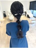 【entality lit】結婚式ヘア!ゆるっと編みおろしアレンジstyle