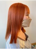 ダブルカラーオレンジベージュカラーケアブリーチ韓国ハイトーン