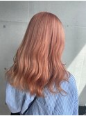 ダブルカラーピンクオレンジカラーケアブリーチ韓国ハイトーン