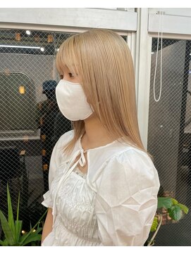 ラニヘアサロン(lani hair salon) ハイミルクティー(ブリーチ2回)