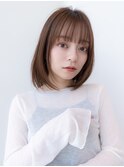 20代30代大人かわいい前髪/レイヤーカット/こっくりカラー/小顔