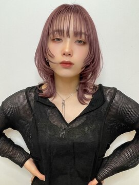 トルネード(TORNADO) 外ハネウルフ フェイスレイヤー ピンクバイオレット A1207