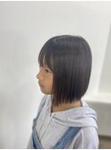 切りっぱなしボブ（サラサラヘア）