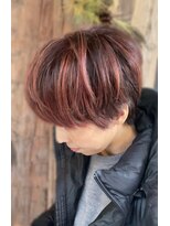 ヘアーラウンジ エゴ(Hair Lounge EGO) 話題の脱白髪染めでレッドブラウンに♪/ショート/武蔵新城/槙本