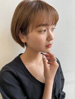 ロシェ 横浜店(loche)&nbsp;小顔耳かけ丸みショート×マロンベージュ×髪質改善[横浜駅]