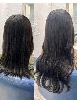 ウーロス(uros.) 【SENA】シールエクステ60枚 黒髪ロングヘア 韓国