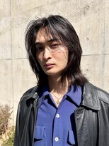 =メンズボブ/ダークアッシュ/ニュアンスパーマ／MAN’S HAIR