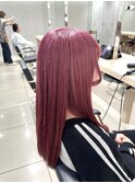 【巖本】ロングハイトーン10代20代パープルピンクカラーブリーチ