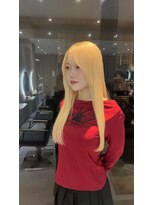 ジーナ 福岡天神(Zina) 福岡天神ハイトーンブロンド韓国風ヘア