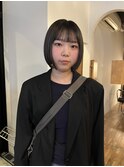 【hono】ボブ/暗髪ボブ/切りっぱなしボブ