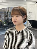 丸みショートボブで大人可愛い雰囲気に!