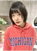 フレンチカジュアル大人美人小顔束感レイヤーミニウルフ