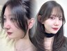 【顔まわりのメンテナンスに♪】前髪顔周りカット+コテ巻き仕上げ